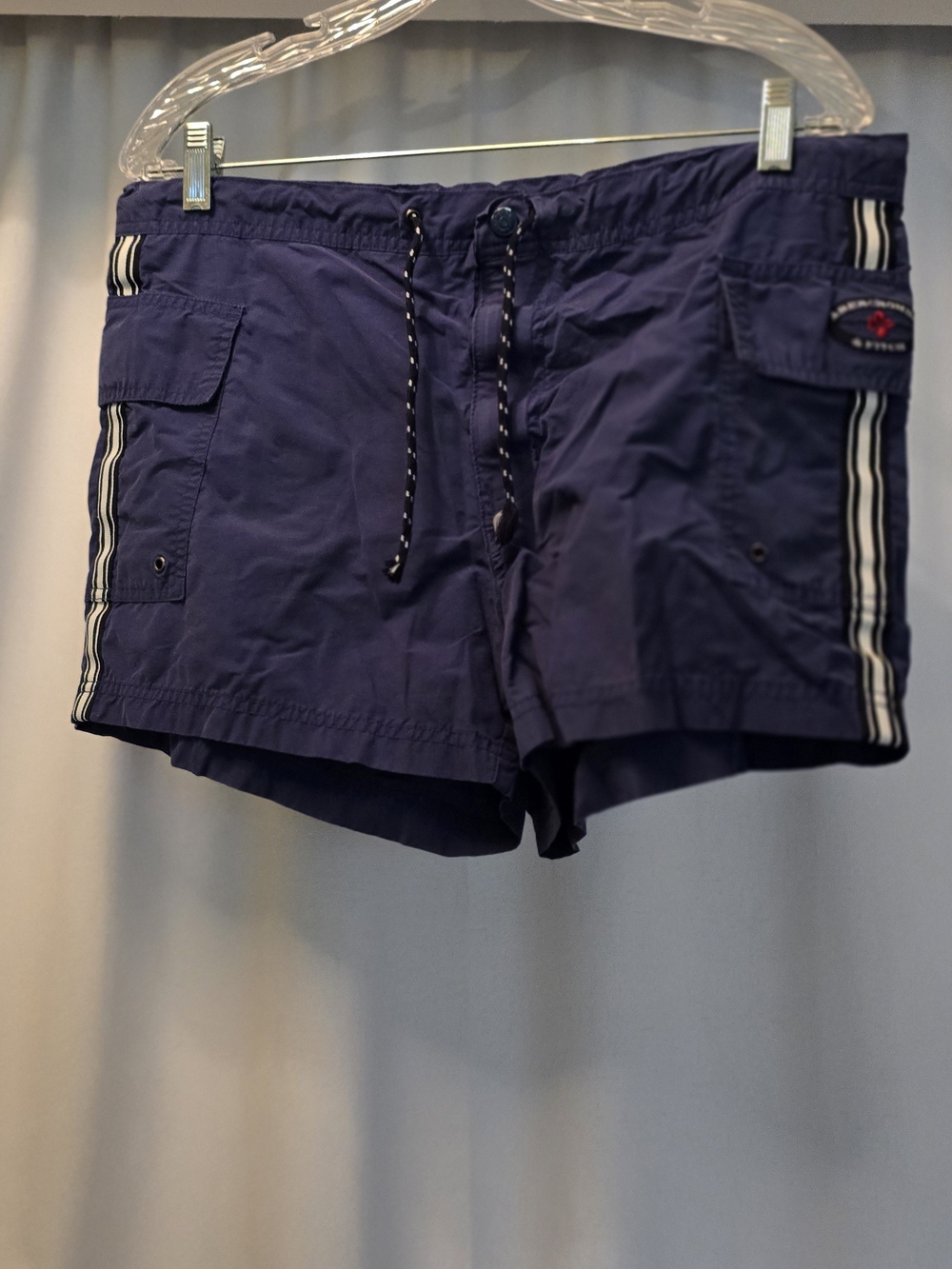 Abercrombie & Fitch Navy Drawstring Cargo Shorts